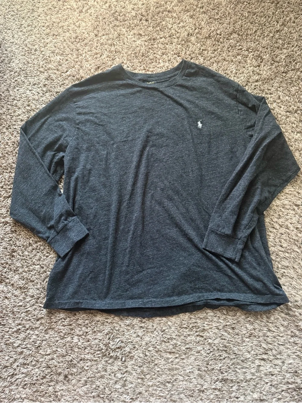 Polo Ralph Lauren Men's Long Sleeve Crew Neck T-Shirt Dark Grey Heather Size 2XB